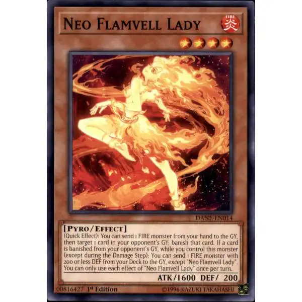 YuGiOh Dark Neostorm Common Neo Flamvell Lady DANE-EN014