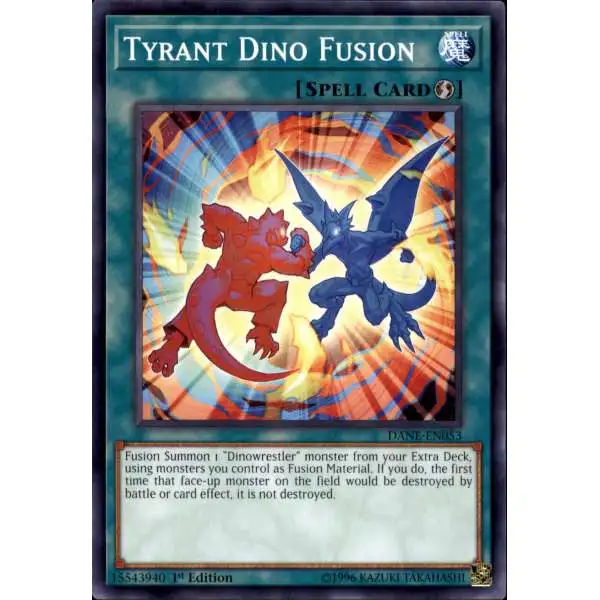 YuGiOh Dark Neostorm Common Tyrant Dino Fusion DANE-EN053