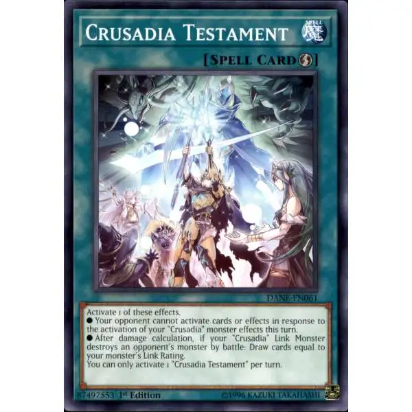 YuGiOh Dark Neostorm Common Crusadia Testament DANE-EN061