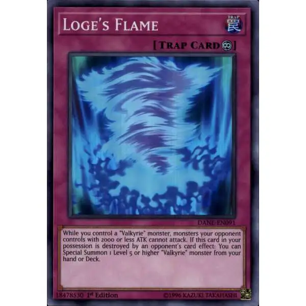 YuGiOh Dark Neostorm Super Rare Loge's Flame DANE-EN091