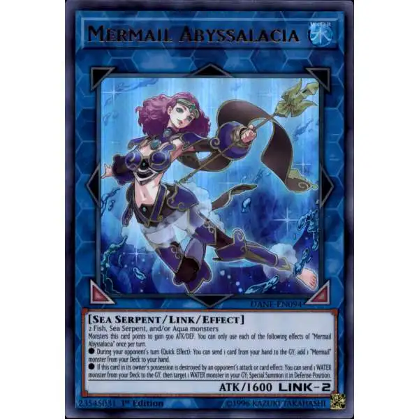 yugioh mermail cards Dark Neostorm Ultra Rare Abyssalacia DANE-EN094 1700 Defense Yu-Gi-Oh! - Mermail Abyssturge (ABYR-EN017)