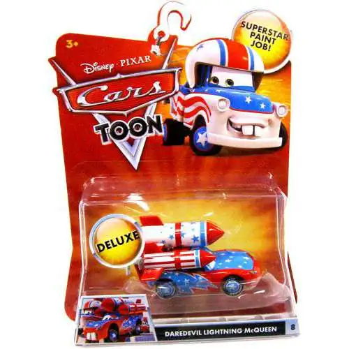 Disney / Pixar Cars Cars Toon Deluxe Oversized Daredevil Lightning McQueen Diecast Car