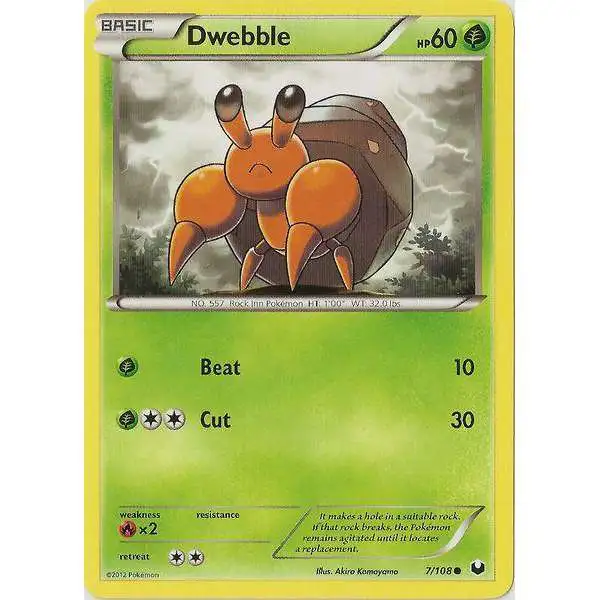 Pokemon Trading Card Game Black & White Dark Explorers Common Dwebble #7