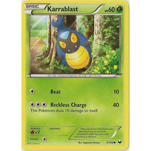 Pokemon Trading Card Game Black & White Dark Explorers Common Karrablast #9