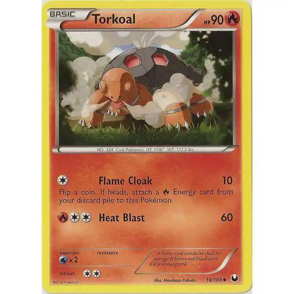 Pokemon Trading Card Game Black & White Dark Explorers Uncommon Torkoal #18