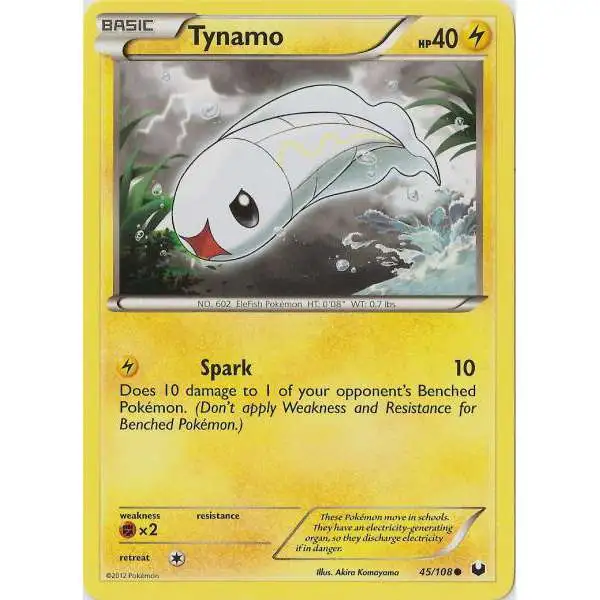 Pokemon Trading Card Game Black & White Dark Explorers Common Tynamo #45