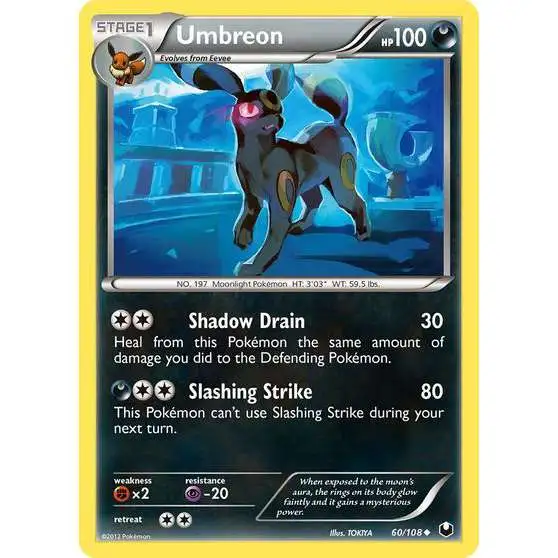 Pokemon Trading Card Game Black & White Dark Explorers Uncommon Umbreon #60 [Reverse]