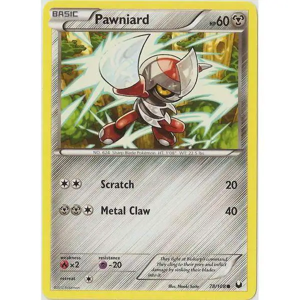 Pokemon Trading Card Game Black & White Dark Explorers Common Pawniard #78