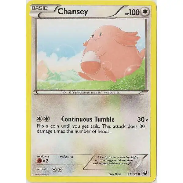 Pokemon Trading Card Game Black & White Dark Explorers Common Chansey #81
