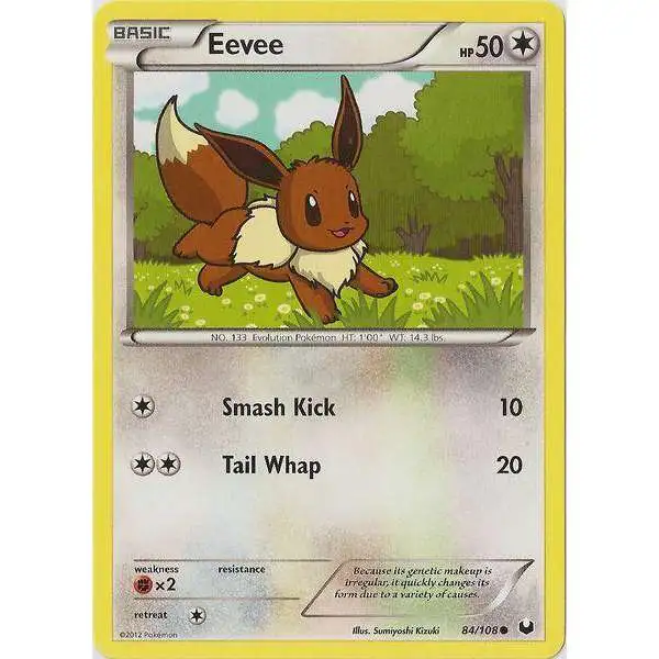 Pokemon Trading Card Game Black & White Dark Explorers Common Eevee #84