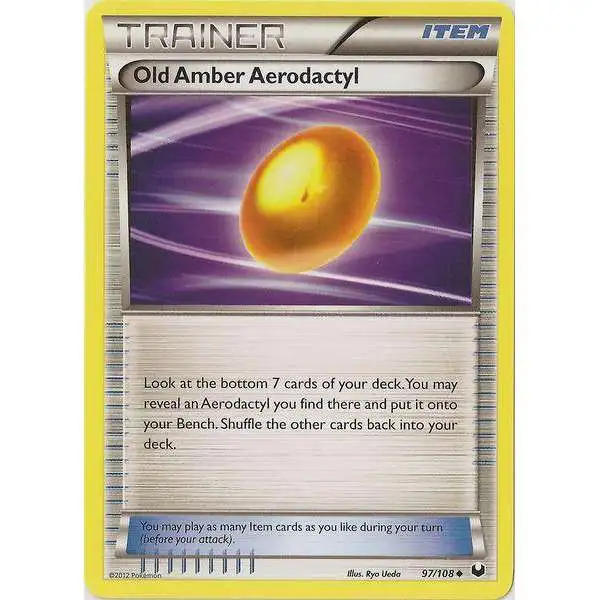Pokemon Trading Card Game Black & White Dark Explorers Uncommon Old Amber Aerodactyl #97