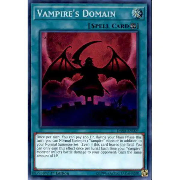 YuGiOh Dark Saviors Secret Rare Vampire's Domain DASA-EN009