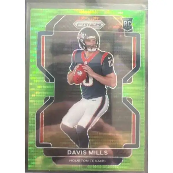 NFL 2021 Prizm Football Davis Mills #352 [Green Pulsar]