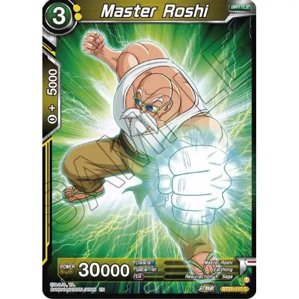 Dragon Ball Super Trading Card Game Wild Resurgence Common Master Roshi BT21-117