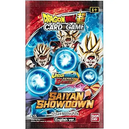Dragon Ball Super Trading Card Game Unison Warrior Series 6 Saiyan Showdown Booster Pack DBS-B15 [12 Cards]
