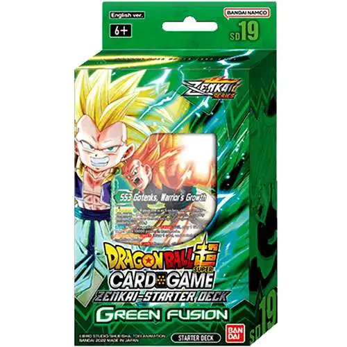 Dragon Ball Super Trading Card Game Zenkai Series 1 Dawn of the Z-Legends Green Fusion Starter Deck SD19 [Son Goku, 51 Cards]