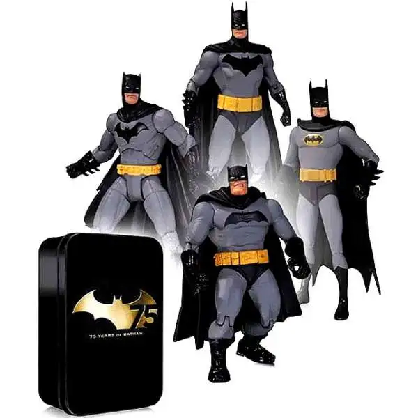 Batman 75th Anniversary Frank Miller, Greg Capullo, Alex Ross & Super Friends Action Figure 4-Pack