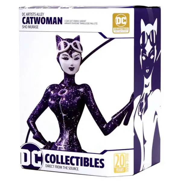 DC Artist Alley Catwoman Exclusive 7-Inch PVC Collector Statue [Sho Murase, Clear Cast Sparkle Variant]