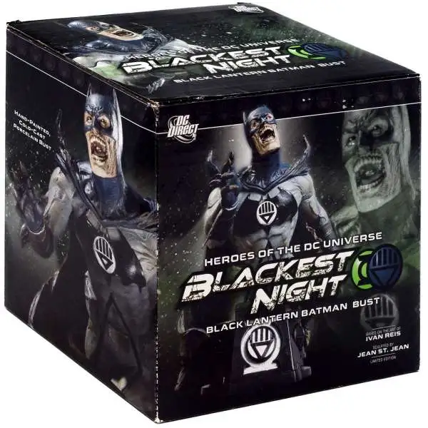 DC Green Lantern Blackest Night Black Lantern Batman 6-Inch Bust