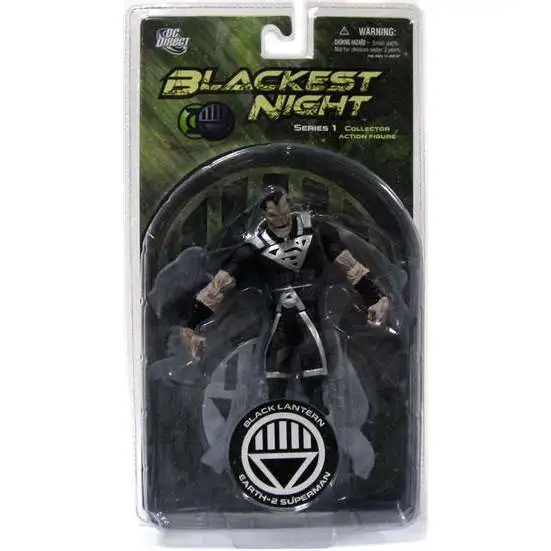 DC Green Lantern Blackest Night Series 1 Black Lantern Earth 2 Superman Action Figure