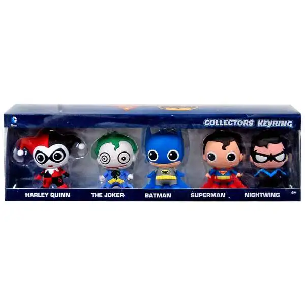 3D Figural Keyring DC Exclusive Collector 5-Pack
