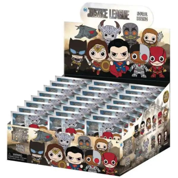 DC 3D Figural Keyring Justice League Movie Mystery Box [24 Packs]