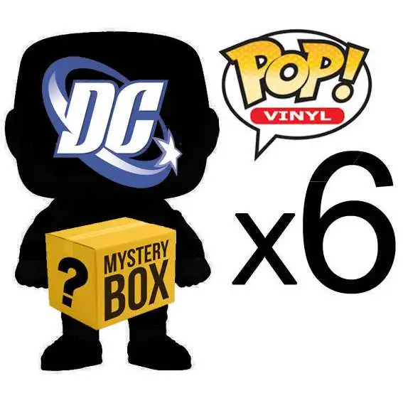 Funko POP! Heroes DC MYSTERY BOX LOT of 6 Funko POP! Vinyl Figures [Completely RANDOM, No Duplicates Per Box!]
