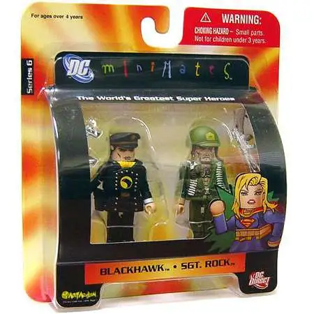 DC Minimates Series 6 Blackhawk & Sgt. Rock Minifigure 2-Pack [Loose]