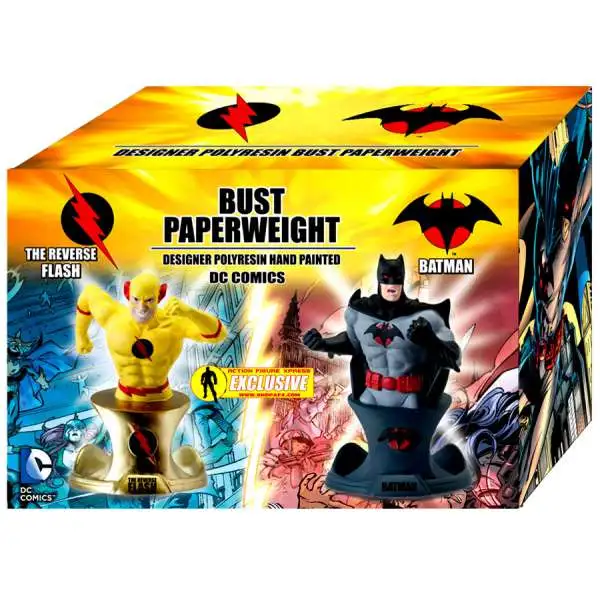 DC The Reverse Flash & Batman Bust Paperweight Set
