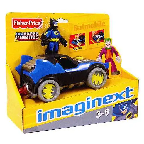 Fisher Price DC Super Friends Imaginext Batmobile 3-Inch Figure Set