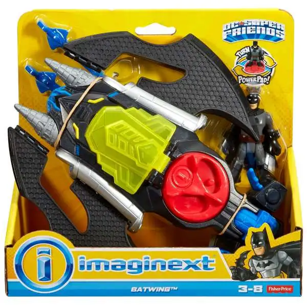 Fisher Price DC Super Friends Imaginext Batwing 3-Inch Figure Set [Gray Suit Batman]