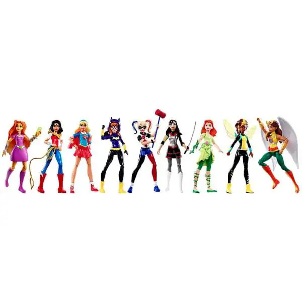DC Super Hero Girls Action Collection Exclusive Action Figure 9-Pack [Includes Starfire & Hawkgirl!]