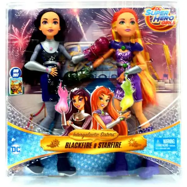 DC Super Hero Girls Intergalactic Sisters Blackfire & Starfire 12-Inch Deluxe Doll 2-Pack