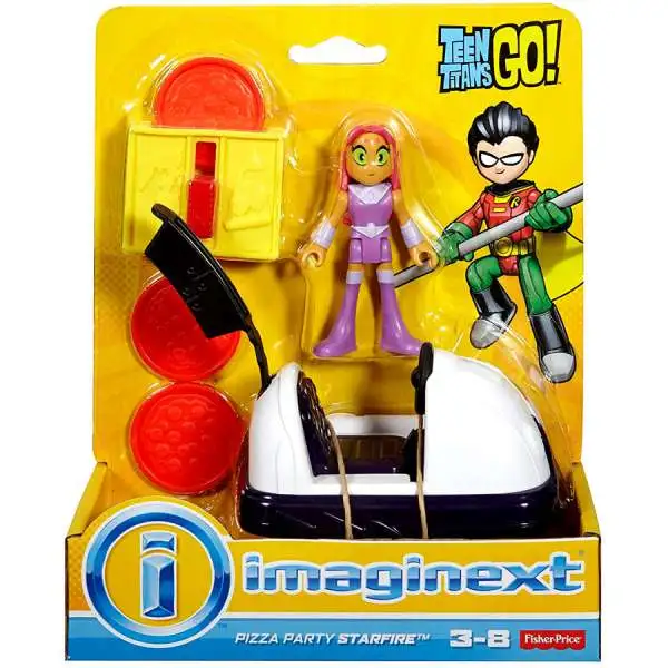 Fisher Price Teen Titans Go! Imaginext Pizza Party Starfire 3-Inch Figure Set