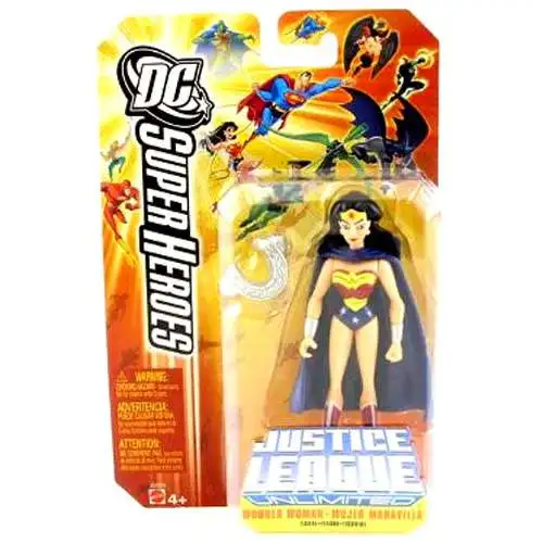 DC Justice League Unlimited Super Heroes Wonder Woman Action Figure [Cape & Armor Yellow Card, Damaged Package]