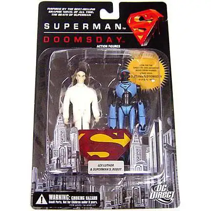 DC Superman Doomsday Lex Luthor & Superman's Robot Action Figure 2-Pack