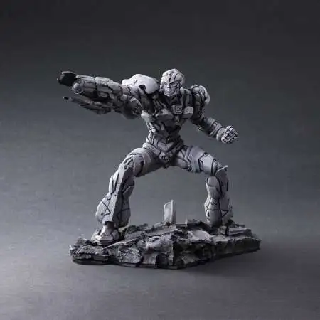 DC Comics Variant Trading Arts Figure Cyborg 4.5-Inch PVC Figure [Monochromatic Version Loose]