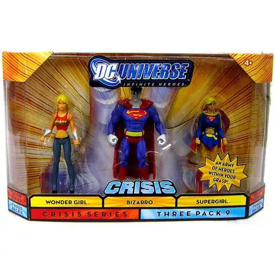 DC Universe Crisis Infinite Heroes Wonder Girl, Bizarro & Supergirl Action Figures #9