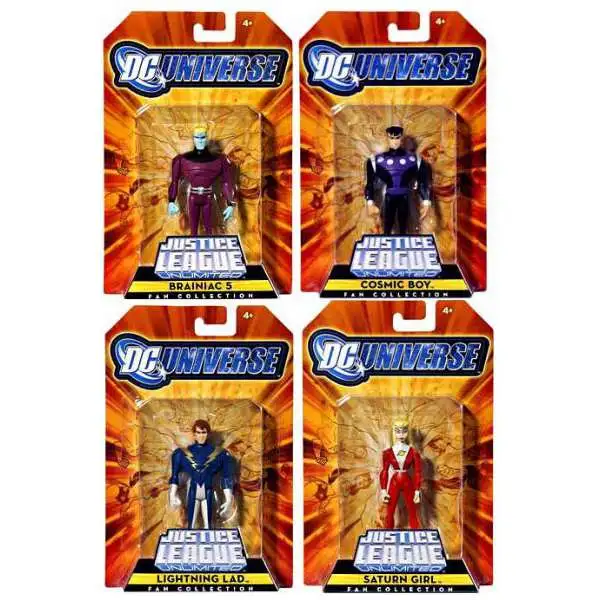 DC Justice League Unlimited Legion of Super Heroes Set of 4 Exclusive Action Figures