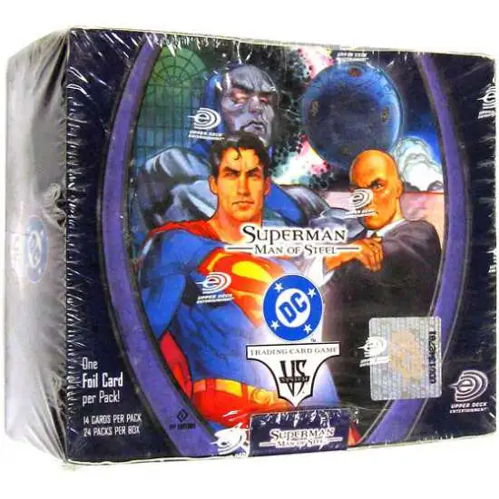 DC VS System Trading Card Game Superman Man of Steel Booster Box [24 Packs]