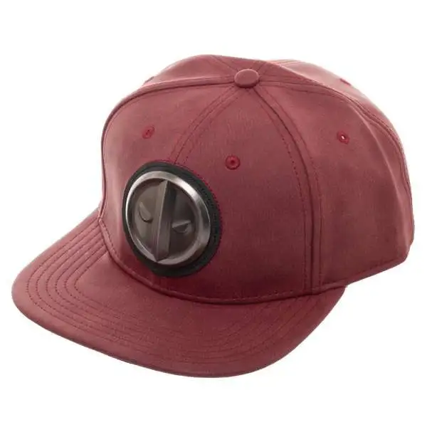 Marvel Deadpool Distressed with Metal Logo Snapback Cap