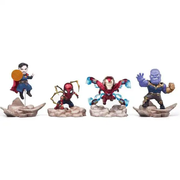 Marvel Avengers Infinity War Mini Egg Attack Iron Man, Dr. Strange, Thanos, and Iron Spider-Man Action Figure 4-Pack EAA-059
