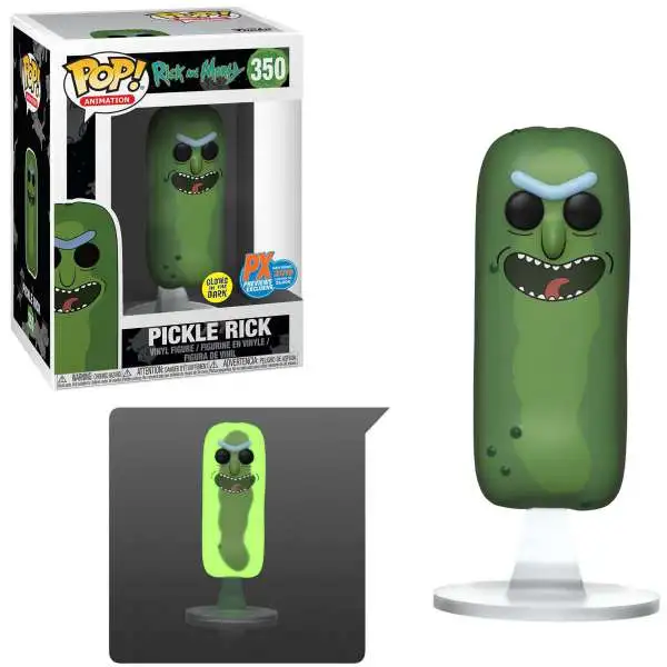 Funko Rick & Morty POP! Animation Pickle Rick Exclusive Vinyl Figure #350 [Glow-in-the-Dark, No Limbs, Damaged Package]