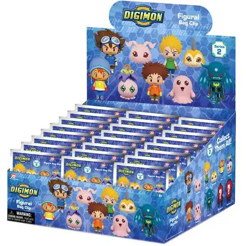 3D Figural Keyring Digimon Series 2 Mystery Box [24 Packs]