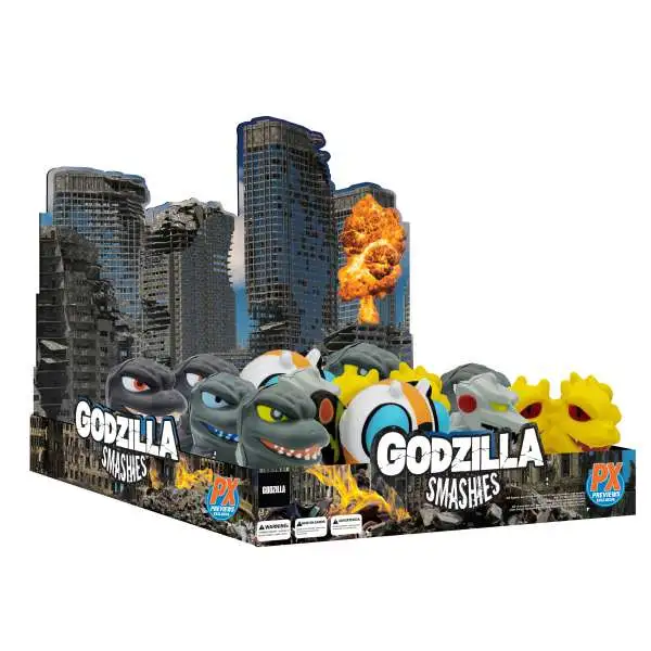 Smashies Stress Ball Godzilla Exclusive 4-Inch Squeeze Toy Display [12 Pieces]