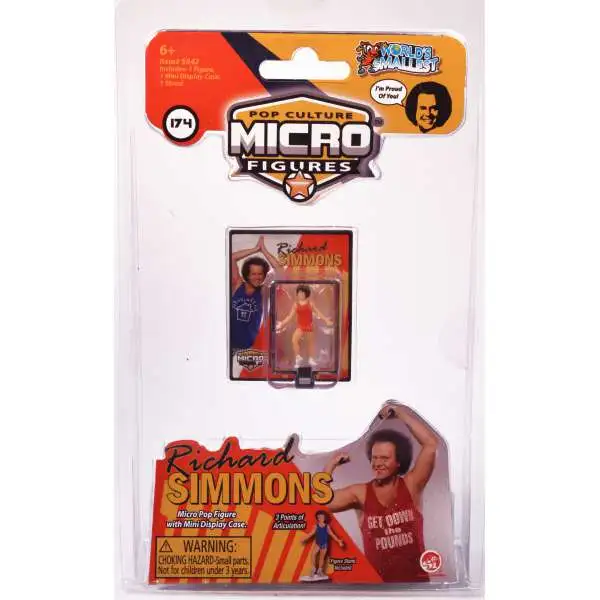 World's Smallest Pop Culture Richard Simmons 1.25-Inch Micro Figure [Red Outfit]