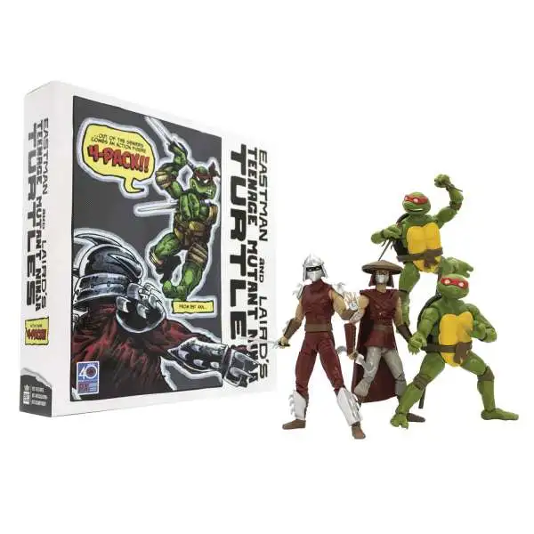 Teenage Mutant Ninja Turtles BST AXN Donatello, Raphael, Elite Foot Soldier & Shredder Action Figure 4-Pack