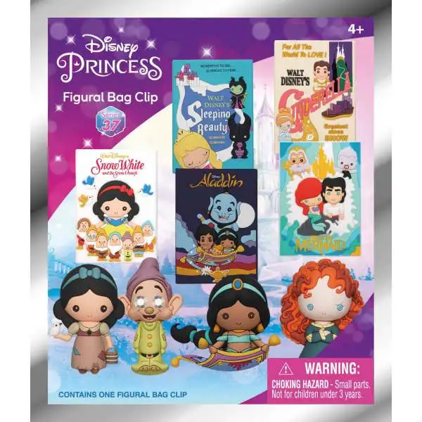 Disney 3D Figural Foam Bag Clip Princesses Series 37 Princessess Series 37 Mystery Pack [1 RANDOM Figure]
