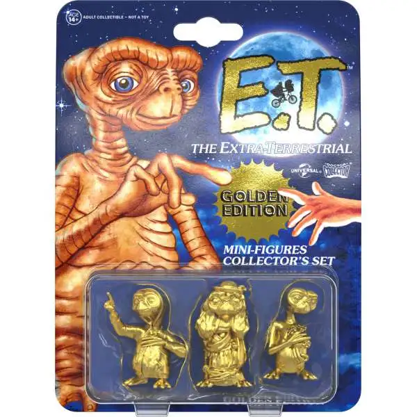 E.T. the Extra-Terrestrial Exclusive 2-Inch PVC Figure 3-Pack [Gold Version]