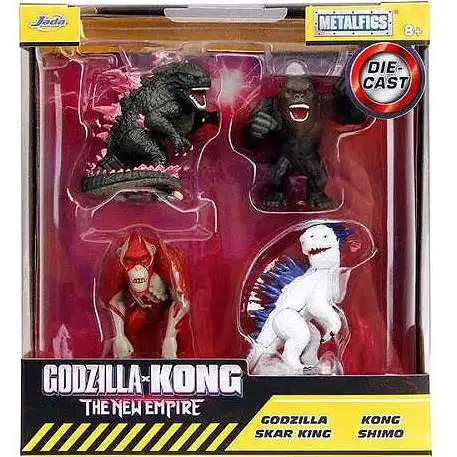 Godzilla x Kong The New Empire MetalFigs Godzilla, Kong, Skar & Shimo 2.5-Inch Diecast Figure 4-Pack